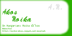 akos moika business card